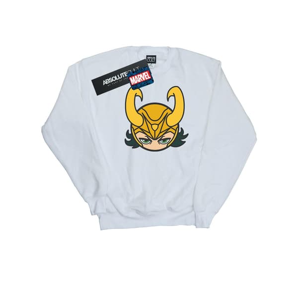 Marvel Pojkar Loki Närbild Tröja 9-11 År Vit White 9-11 Years