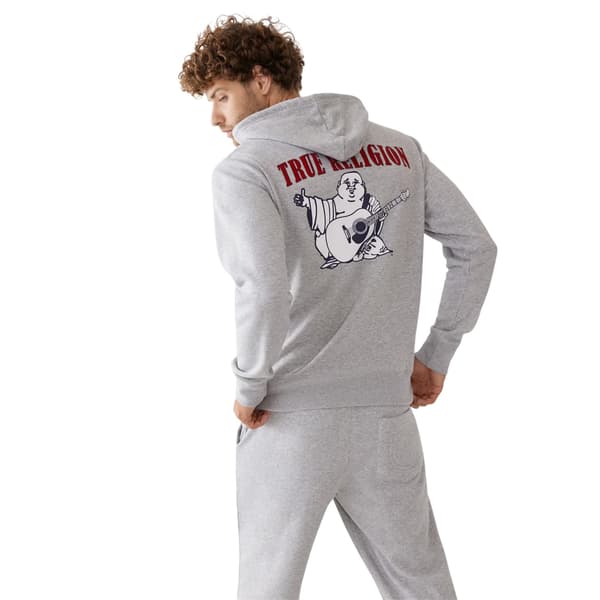 True Religion Herr Tröja med huva S Heather Grey Heather Grey S