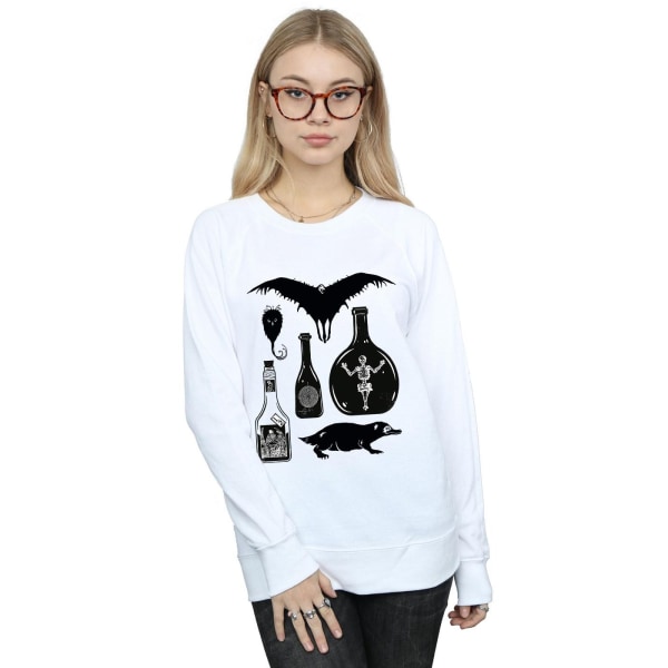 Fantastic Beasts Womens/Ladies Plain Icons Sweatshirt S White White S
