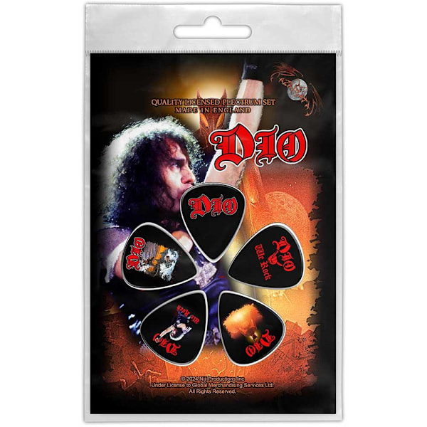 Dio We Rock Plectrum (5-pack) One Size Svart/Röd Black/Red One Size