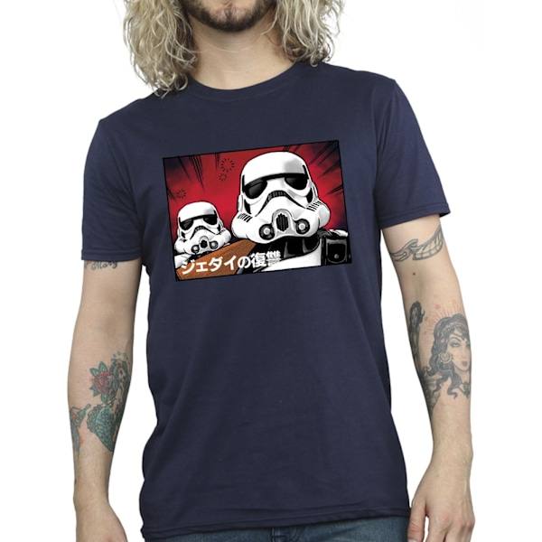 Star Wars Stormtrooper japansk t-shirt för män 3XL marinblå Navy Blue 3XL