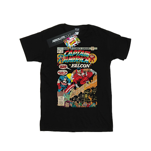 Marvel Herr Captain America Och Falcon Comic Cover T-Shirt M Svart Black M