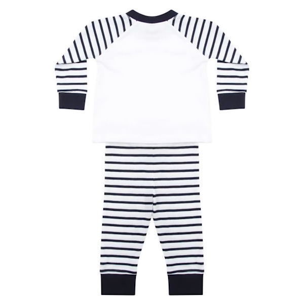 Larkwood Barnkläder/Barn Randiga Långa Pyjamas Set 18-24 Månader Marinblå/Vit Navy/White 18-24 Months