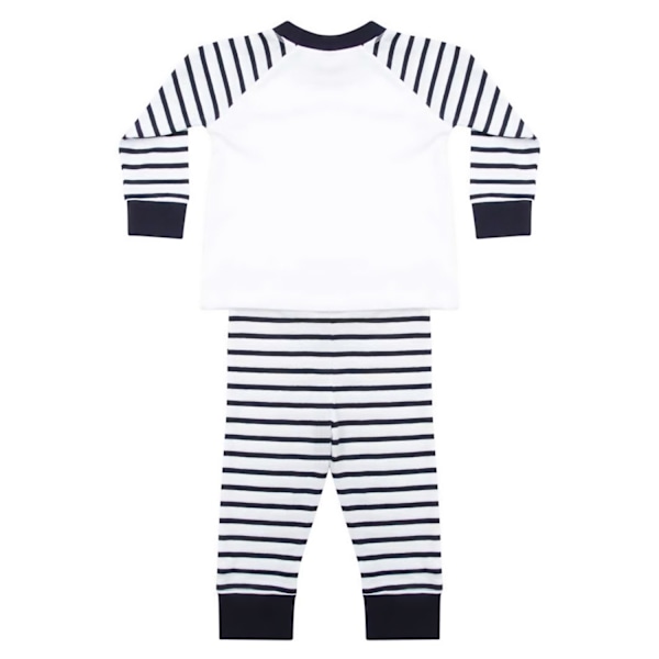 Larkwood Barnkläder/Barn Randiga Långa Pyjamas Set 18-24 Månader Marinblå/Vit Navy/White 18-24 Months