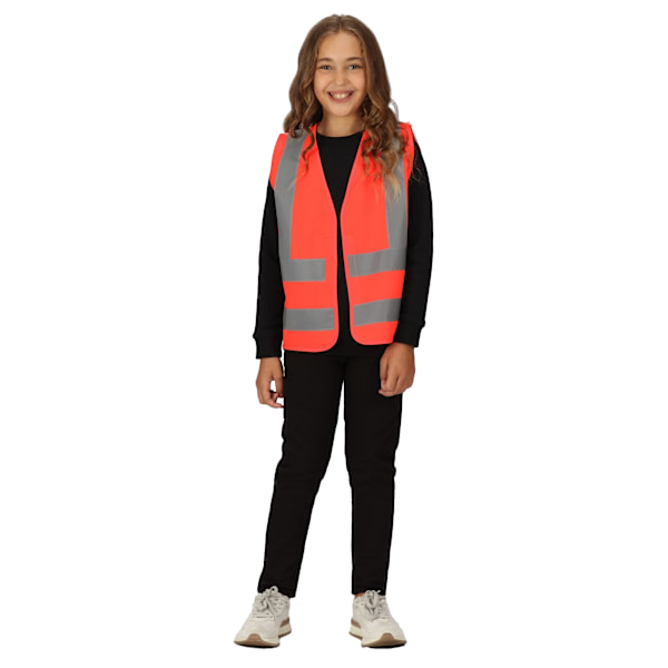 Regatta Barn/Barn Hi-Vis Väst 7-8 År Fluro Röd Fluro Red 7-8 Years