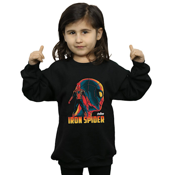 Marvel Girls Avengers Infinity War Iron Spider Karaktär Sweatshirt Black 12-13 Years