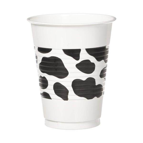 Amscan Western Plastic Cow Print Party Cup (paket med 25) One Siz Black/White One Size