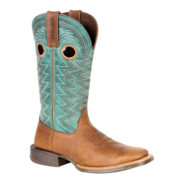 Durango Dam/Damer Lady Rebel Pro Cowboy-stövlar i fullnarvläder Wheat/Tidal Teal 6 UK
