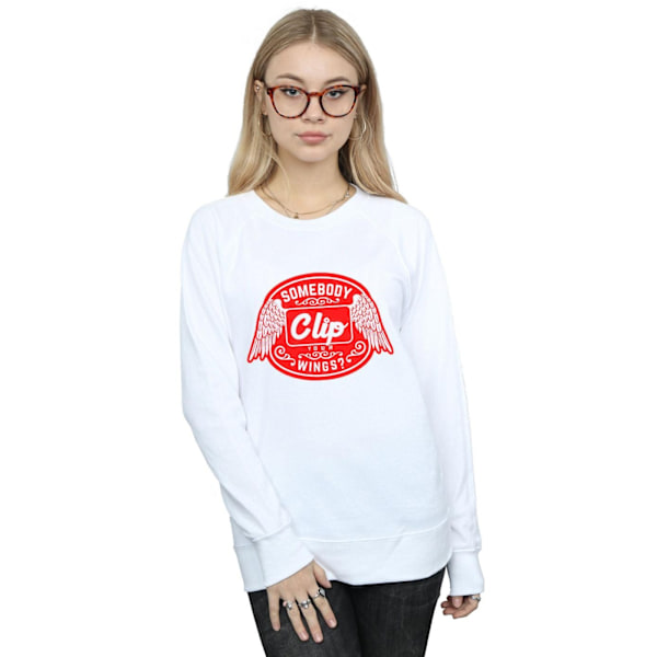 Supernatural Dam/Kvinnor Klipp Dina Vingar Sweatshirt M Vit White M