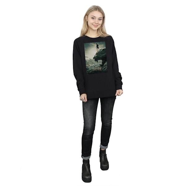 Marvel Dam/Kvinnor Black Panther Poster Sweatshirt L Svart Black L