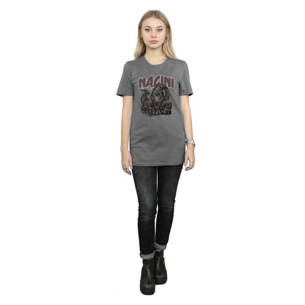 Harry Potter Dam/Kvinnor Nagini Splats Bomull Boyfriend T-shirt Charcoal L
