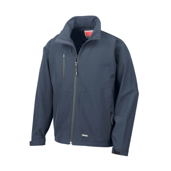 Result Herr 2-lagers bas softshell andningsbar vindtät jacka Navy Blue M