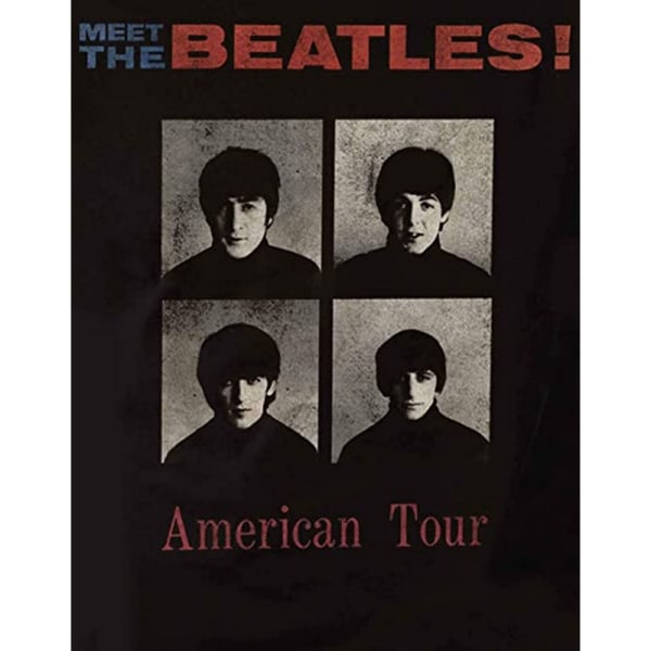 The Beatles Unisex Vuxen American Tour 1964 T-shirt med print Black S