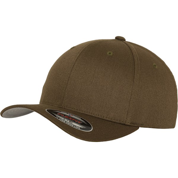 Yupoong Flexfit Fitted Baseball Cap LXL Olive för män Olive LXL