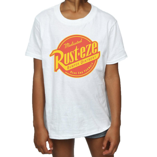 Disney Girls Cars Rust-Eze Logo Bomull T-shirt 5-6 år Vit White 5-6 Years