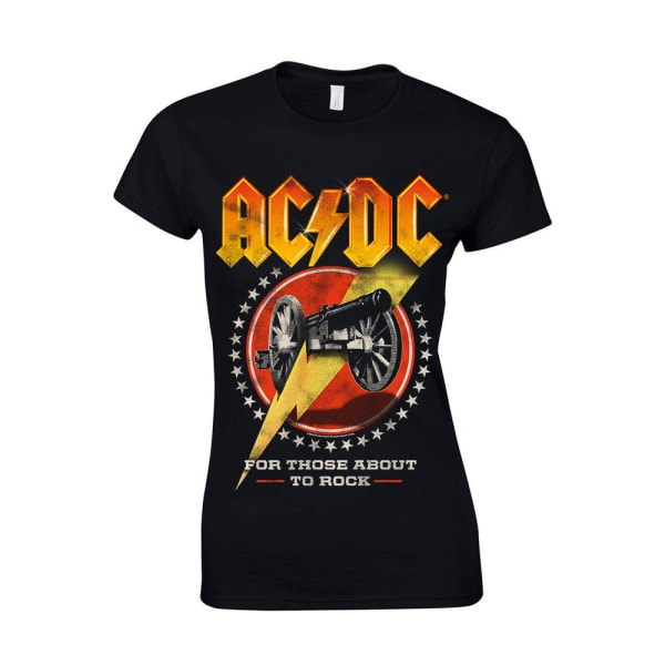 AC/DC damer/damer för de som ska rocka T-shirt L Svart Black L
