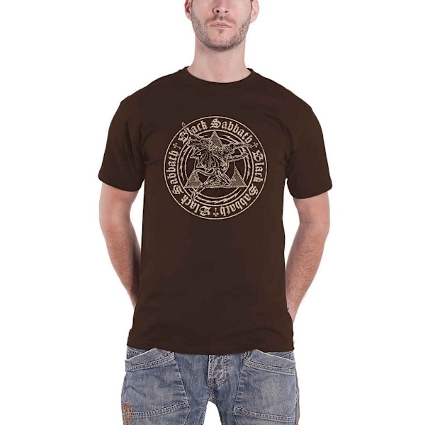 Black Sabbath Unisex Adult Henry Pyramid Emblem Bomull T-shirt Chocolate Brown XL