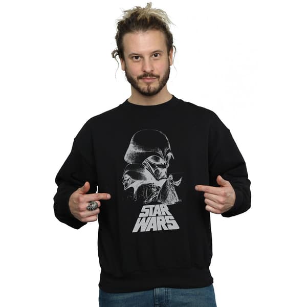 Star Wars Herr Darth Vader Skiss Sweatshirt M Svart Black M