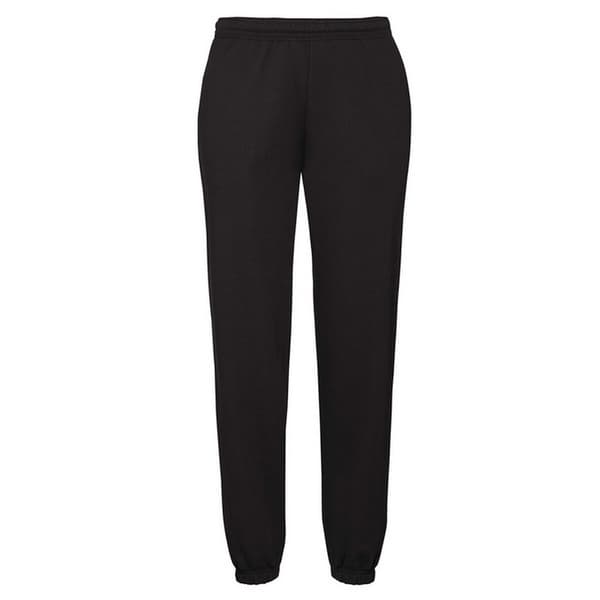Fruit of the Loom Joggingbyxor för män med klassisk elastisk mudd Black XXL