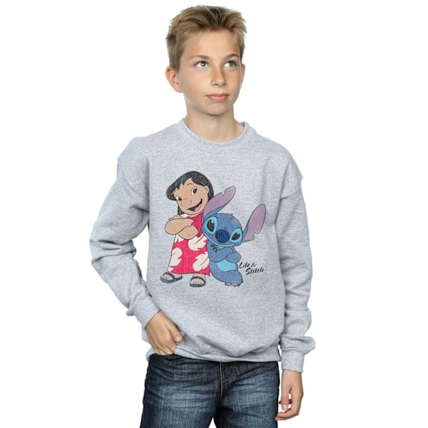 Lilo & Stitch Pojkar Klassisk Sweatshirt 5-6 År Sports Grey Sports Grey 5-6 Years