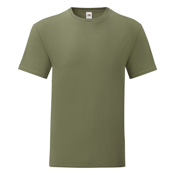 Fruit Of The Loom Iconic T-shirt för män (5-pack) XL Classic Olive Green Classic Olive Green XL