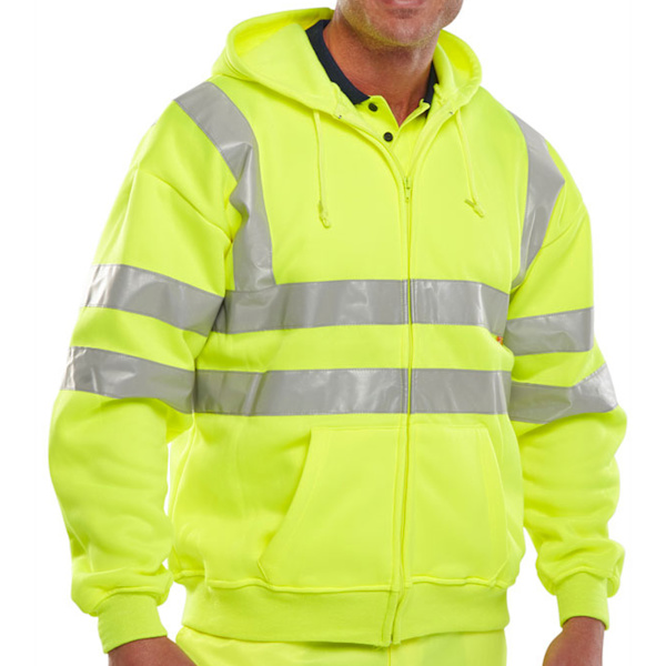 Yoko herr Hög synlighet Pull-Over Hoodie L Gul Yellow L