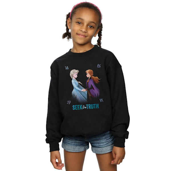 Disney Girls Frozen 2 Elsa Och Anna Söker Sanningen Sweatshirt 3 Black 3-4 Years