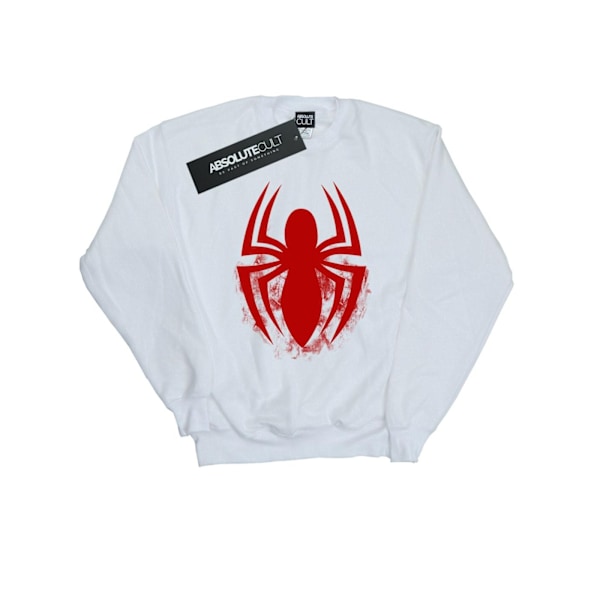Marvel Boys Spider-Man Logo Emblem Sweatshirt 9-11 år Vit White 9-11 Years