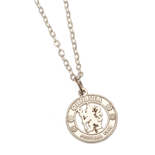 Chelsea FC Crest Halsband & Hänge One Size Silver Silver One Size