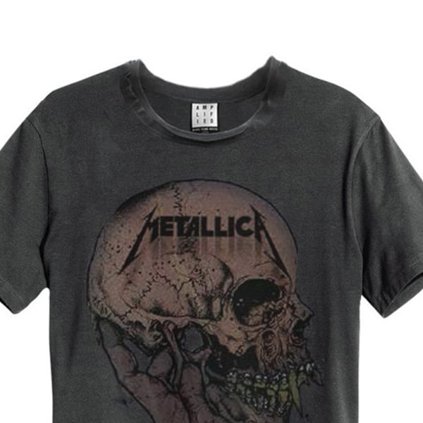 Amplified Unisex Vuxen Sad But True Metallica T-shirt L Kolgrå Charcoal L