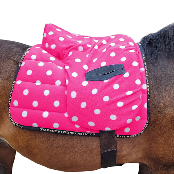 Supreme Products Ride On Dotty Fleece Hästsadelöverdrag One Size Paradise Pink One Size