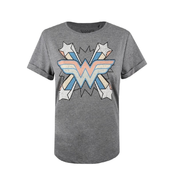 Wonder Woman Dam/Dam Burst Heather T-Shirt M Graphite/Blu Graphite/Blue/Pink M