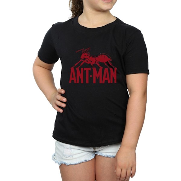 Marvel Girls Ant-Man Logo Bomull T-shirt 12-13 år Svart Black 12-13 Years