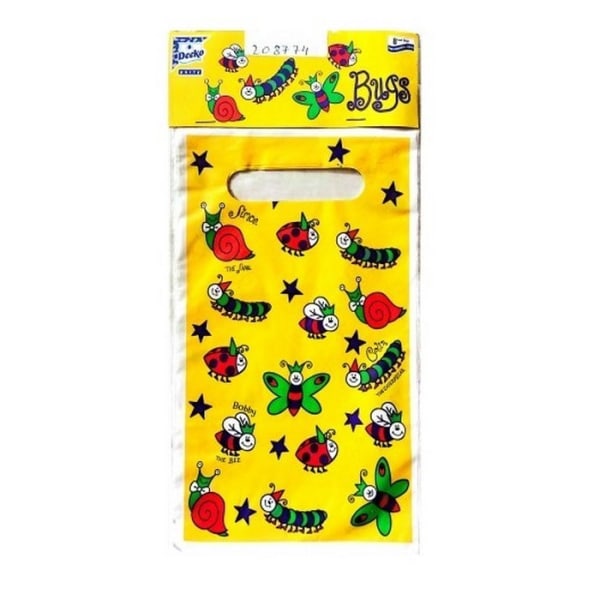 Deeko Caterpillar festväskor (paket med 8) One size gul/grön/ Yellow/Green/Red One Size