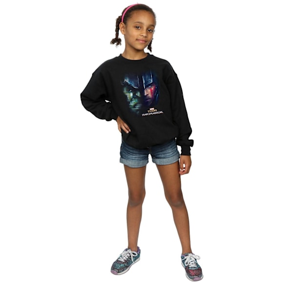 Marvel Girls Thor Ragnarok Hulk Split Face Sweatshirt 12-13 år Black 12-13 Years