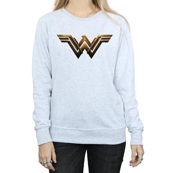 DC Comics Dam/Kvinnor Justice League Film Wonder Woman Emblem Heather Grey L