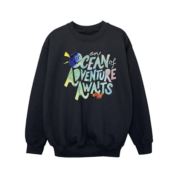 Finding Dory Flickor Ocean Adventure Sweatshirt 3-4 År Svart Black 3-4 Years