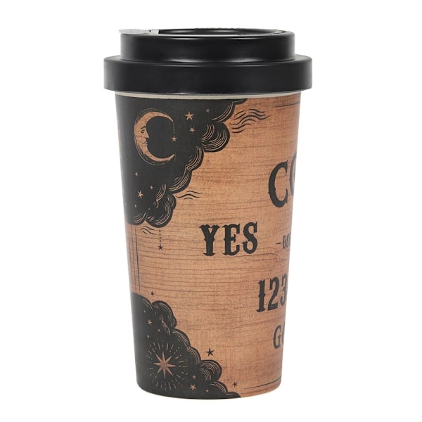 Something Different Classic Talking Board Bamboo Travel Mug One Black/Brown One Size