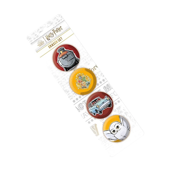 Harry Potter Hogwarts Suddgummi Set (4-pack) One Size Röd/Gul Red/Yellow One Size