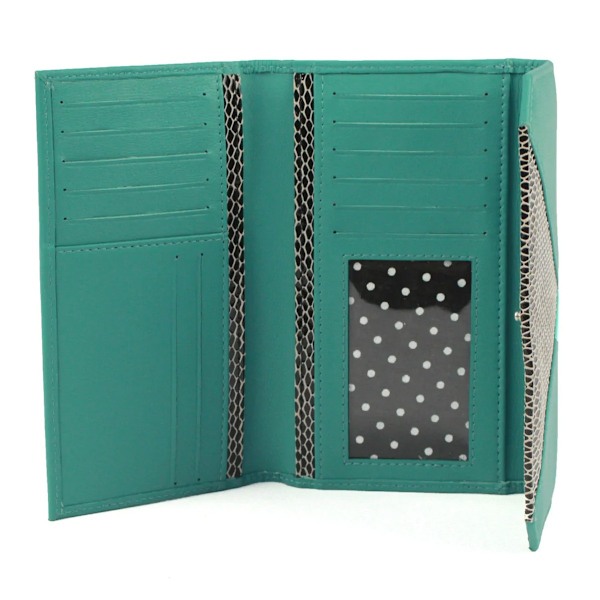 Eastern Counties Leather Connie Snake Print Läderplånbok En Storlek Turquoise/Black One Size