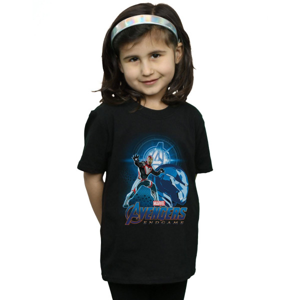 Marvel Girls Avengers Endgame Iron Man Team Suit T-shirt i bomull Black 12-13 Years