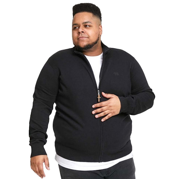 Duke Herr D555 Franco 1 Stickad Helzip Kingsize Huvtröja 4XL Svart Black 4XL
