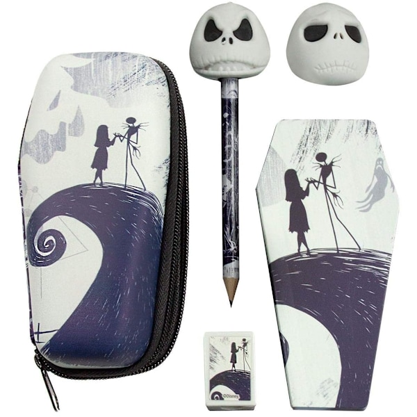 Nightmare Before Christmas Spiral Hill Stationery Set (6-pack) Multicoloured 16.5cm x 8cm x 6.5cm