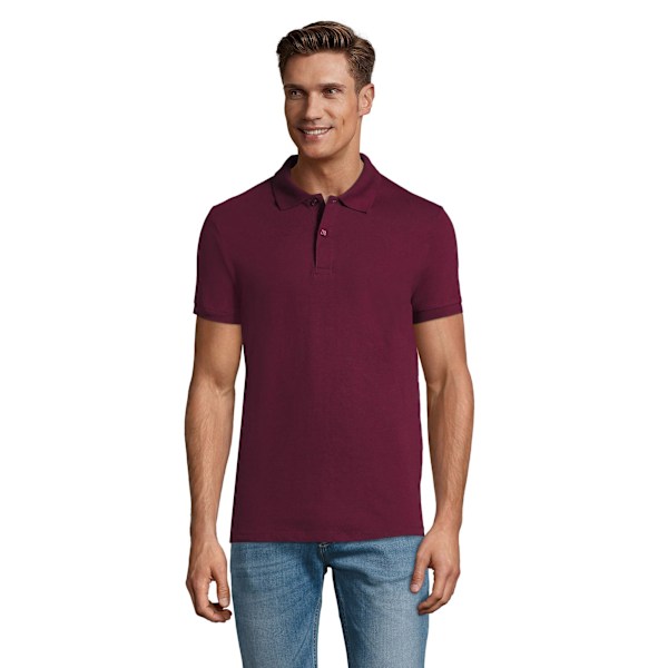 SOLS Herr Perfect Pique Kortärmad Poloskjorta M Burgundy Burgundy M