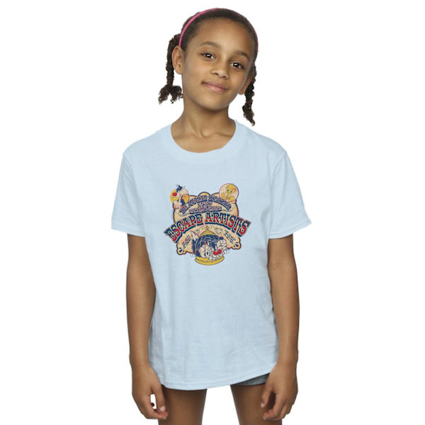 Looney Tunes Girls Escape Artists Bomull T-shirt 7-8 år Baby Baby Blue 7-8 Years