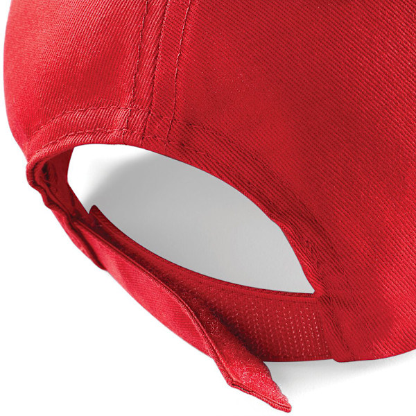 Beechfield Plain Unisex Junior Original 5 Panel Baseball Cap On Bright Red One Size