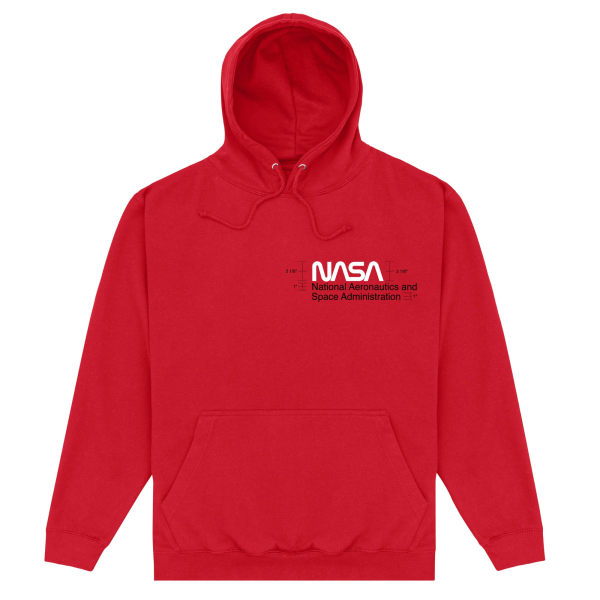 NASA Unisex Aeronautics Hoodie M Röd Red M