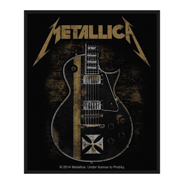 Metallica Hetfield Gitarr Patch En Storlek Svart/Guld Black/Gold One Size