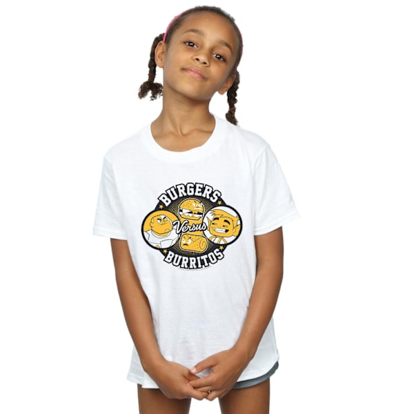 DC Comics Girls Teen Titans Go Burgers Vs Burritos Bomull T-shirt White 12-13 Years