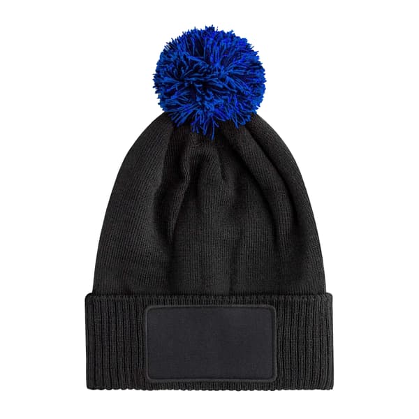 Beechfield Barn/Barn Snowstar Patch Mössa En Storlek Svart/ Black/Bright Royal One Size